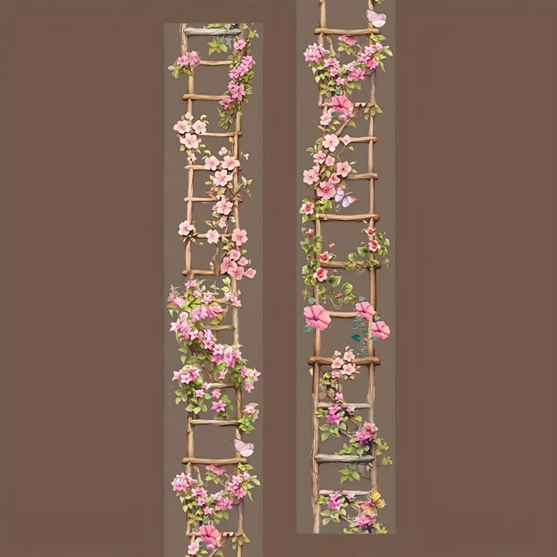 Mr. Paper, 200cm/roll, Flower, Branch, Leaf, Vine Theme Tape, Scrapbook, Photo Frame, Diary, Decorative Sticker Tape