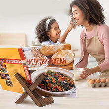 Wooden Recipe Book Stand CD Record Plate Display Shelf Tabletop Photo Frame Ipad Rack Table Easel Cookbook Holder For Kitchen