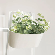 Metal Iron Flower Wall Hanging Flower Plants Pot Hook Bucket Tin Garden Planter Pots Balcony Hanging Succulent Basket