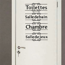 New word Wall Sticker Diy Wallpaper For bathroom WC Door Decor Vinyl Art Decal For Bedroom Wall Art Stickers