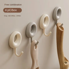 4PCS Self Adhesive Wall Hook Strong Without Drilling Coat Bag Bathroom Door Kitchen Towel Hanger Hooks Home Storage Accessories